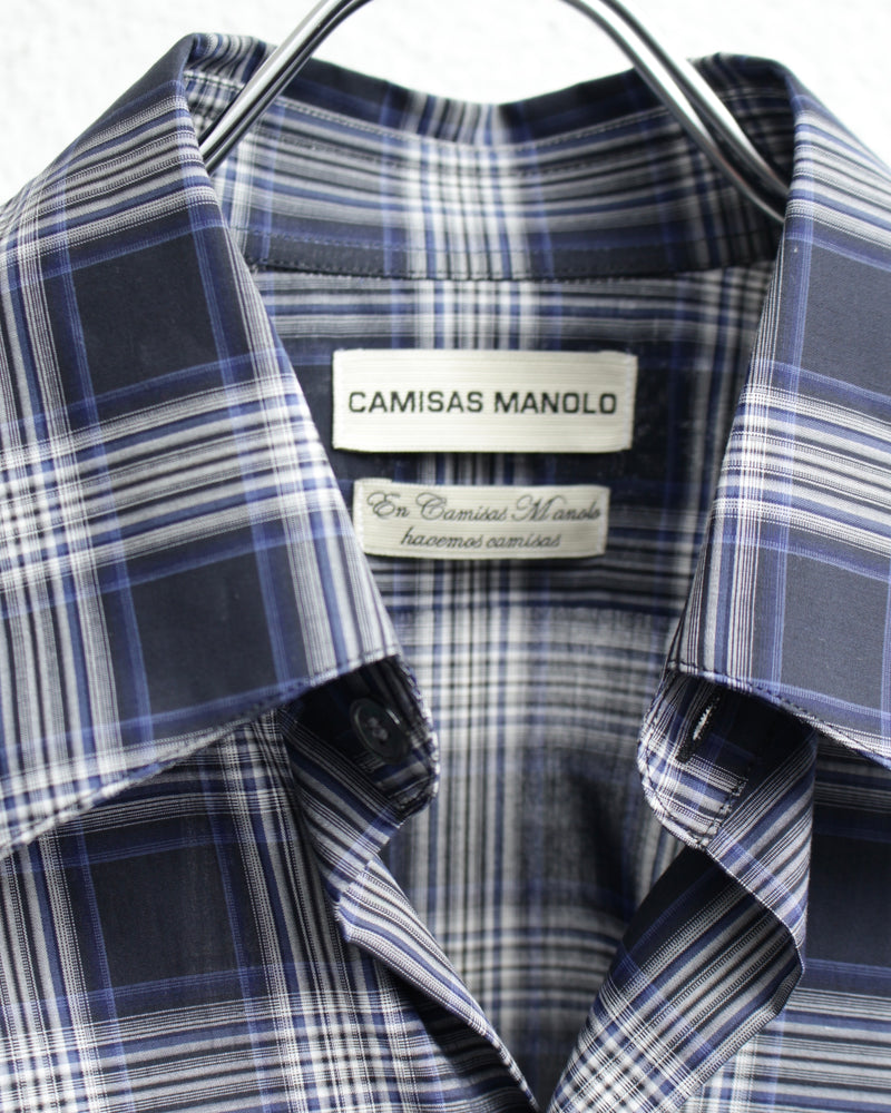 CAMISAS MANOLO / NORMAL SHIRT (26010608) Navy Blue/White Checks