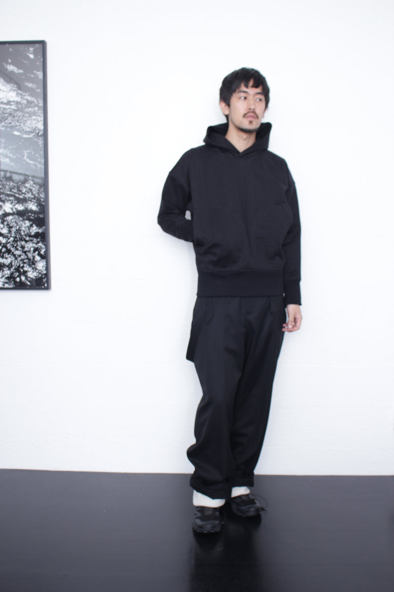 CLASS / LOOP WHEEL BOXY HOODIE - Black (CCFA09UNI)