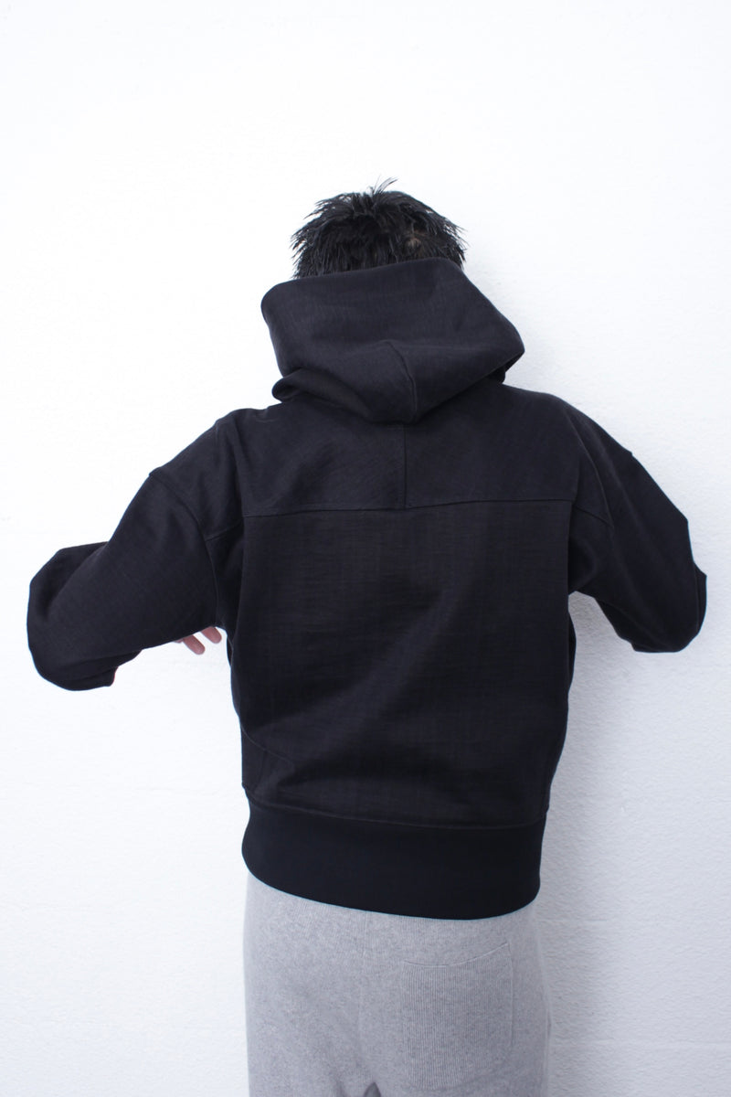 CLASS / LOOP WHEEL BOXY HOODIE - Black (CCFA09UNI)