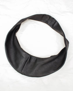 GABRIELA COLL GARMENTS / NO.297 SMALL CROSSED LEATHER BAG - Black (S15-297)