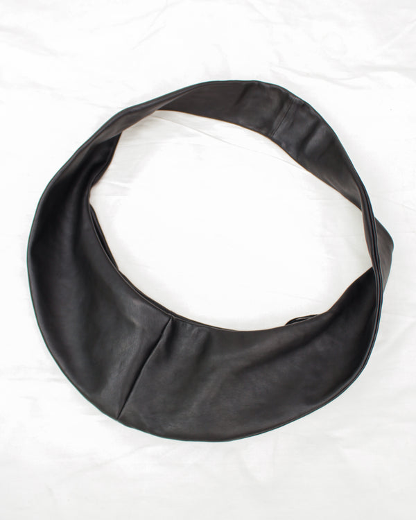 GABRIELA COLL GARMENTS / NO.297 SMALL CROSSED LEATHER BAG - Black (S15-297)