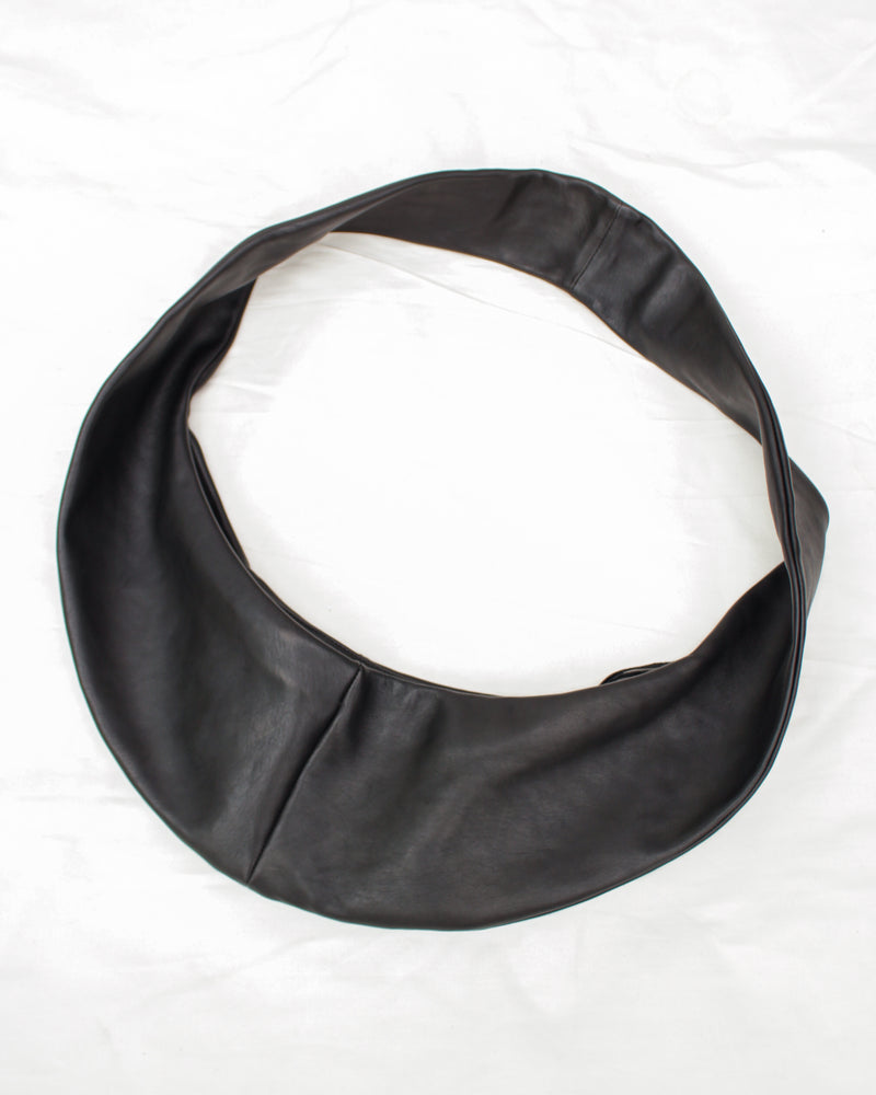 GABRIELA COLL GARMENTS / NO.297 SMALL CROSSED LEATHER BAG - Black (S15-297)