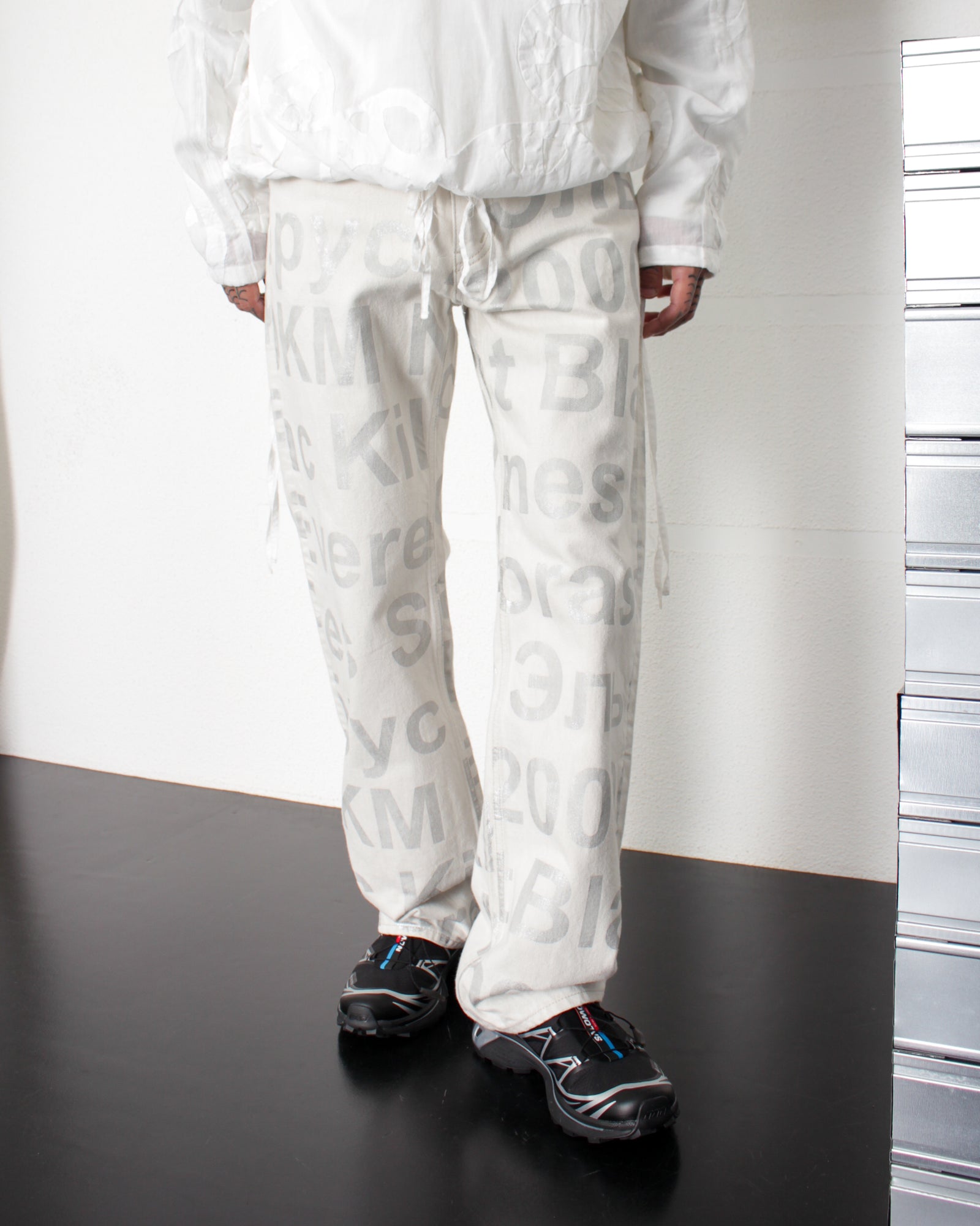 パンツ ensou. Big-E 4PK Jeans (White x Silver) ENSOU. エンソウ 通販 BIG-E 4PK JEANS-WASHED (E12P010) White