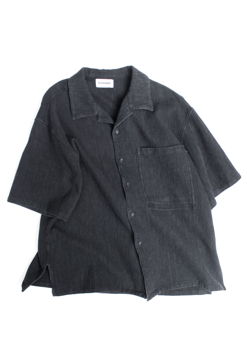 KOZABURO / SHORT SLEEVE OVERSIZE CAMP COLLAR SHIRT (0218-S-001