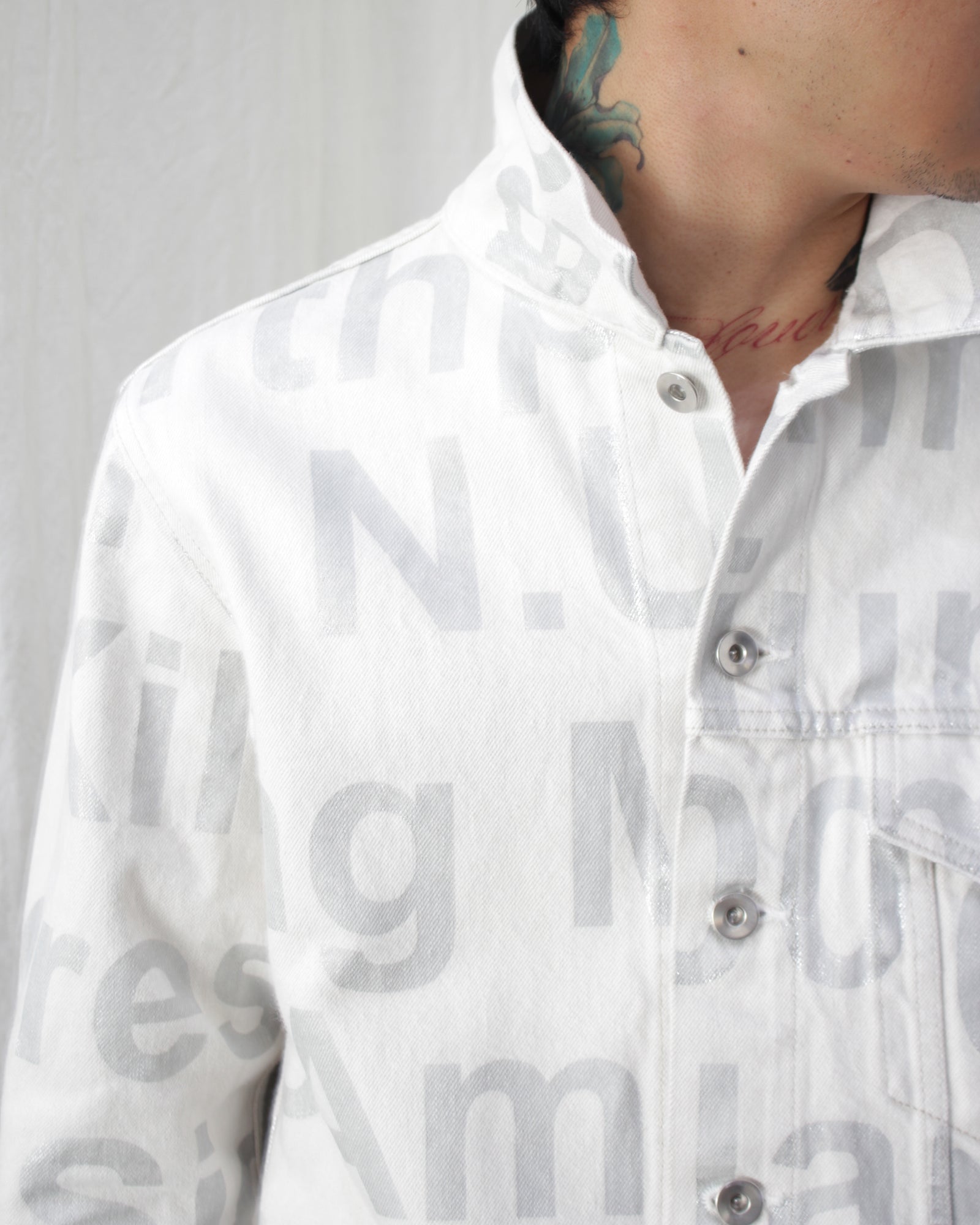 ENSOU. エンソウ 通販 ERASED JEAN JACKET-WASHED (E12J011) White X