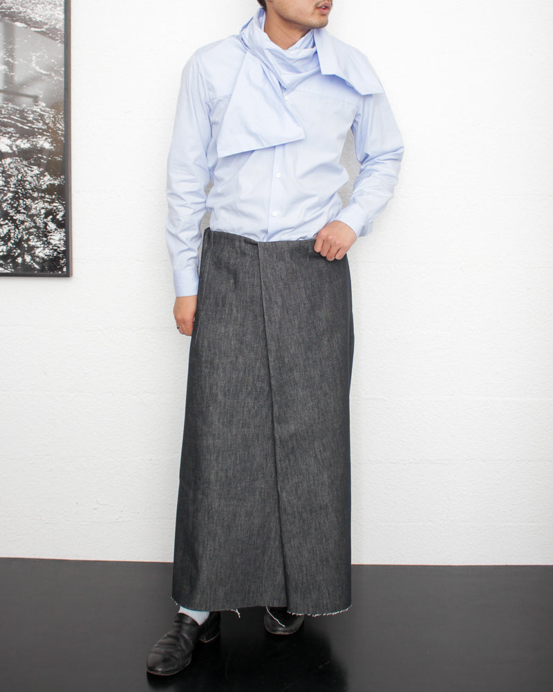 GABRIELA COLL GARMENTS / NO.316 CROSSED SKIRT - Black (S17-316)