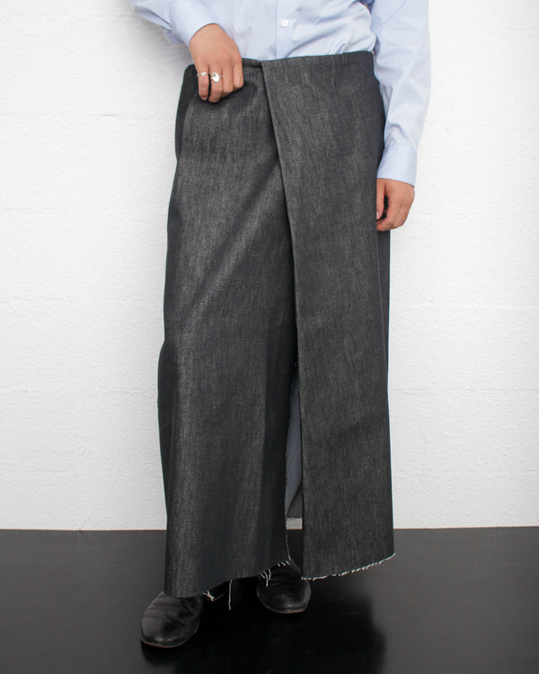 GABRIELA COLL GARMENTS / NO.316 CROSSED SKIRT - Black (S17-316)