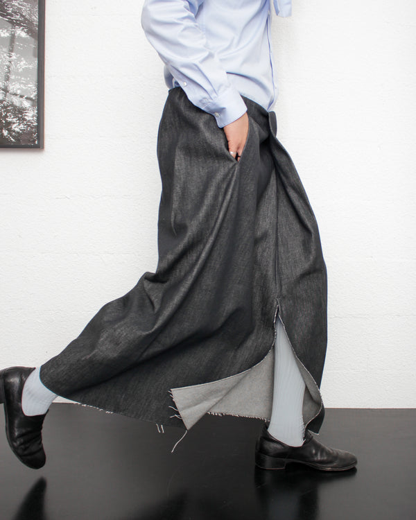 GABRIELA COLL GARMENTS / NO.316 CROSSED SKIRT - Black (S17-316)