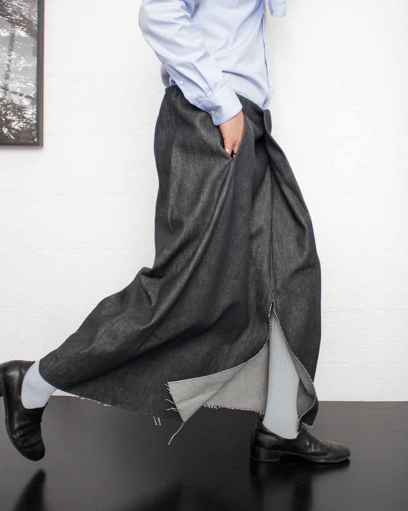 GABRIELA COLL GARMENTS / NO.316 CROSSED SKIRT - Black (S17-316)