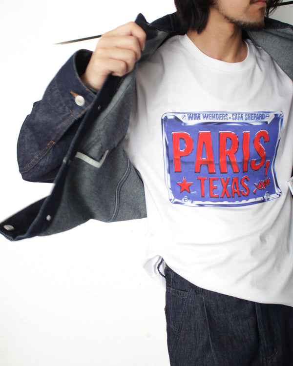 IDEA / WIM WENDERS PARIS, TEXAS LICENSE PLATE TSHIRT - White (IDEA_TEE08)