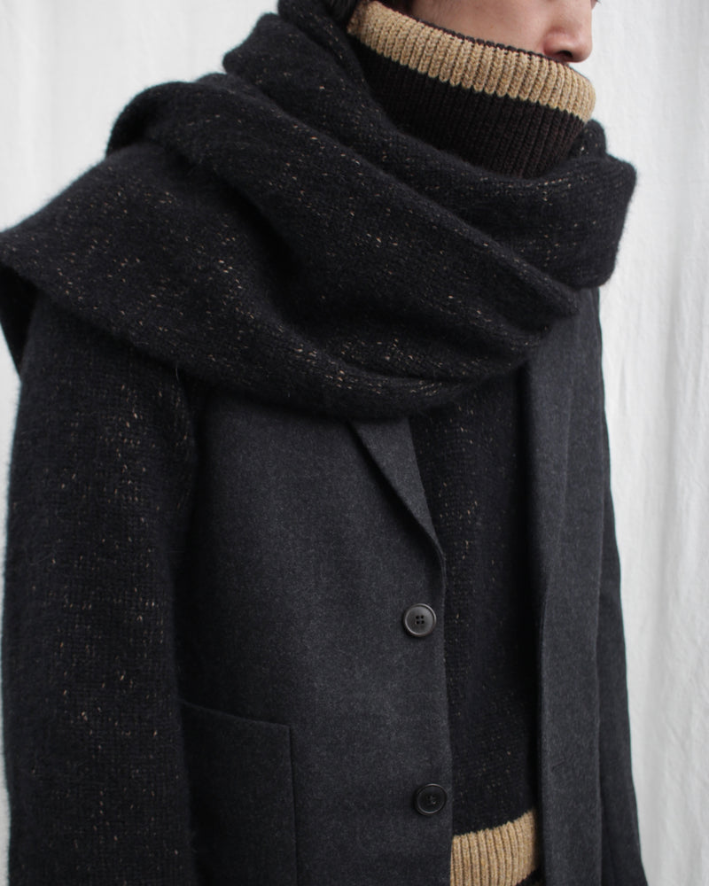 MODEST SCARF (242-021248-9719) Black / Camel