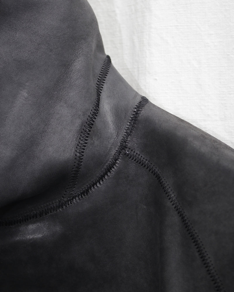 << Re: >> ASSEMBLED LEATHER JACKET (OA-AW20-LEATHER-101-01) Black