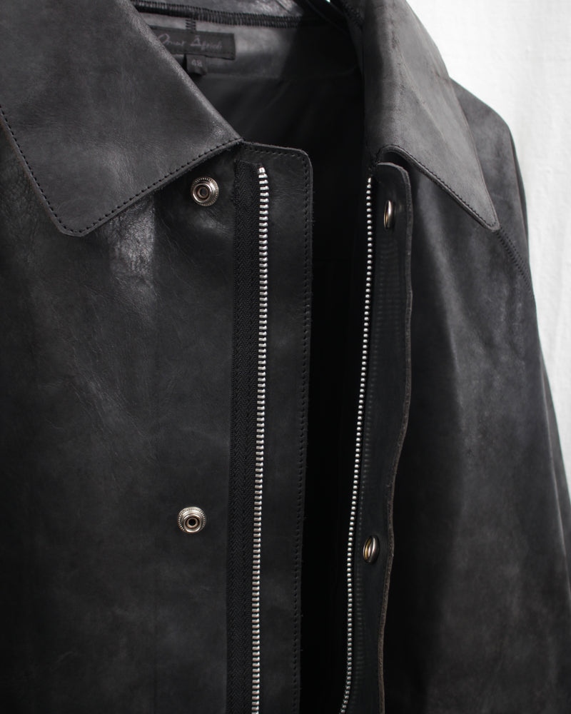 << Re: >> ASSEMBLED LEATHER JACKET (OA-AW20-LEATHER-101-01) Black