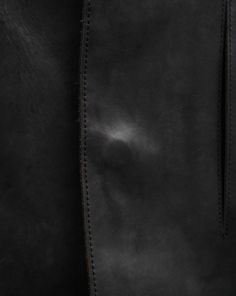 << Re: >> ASSEMBLED LEATHER JACKET (OA-AW20-LEATHER-101-01) Black