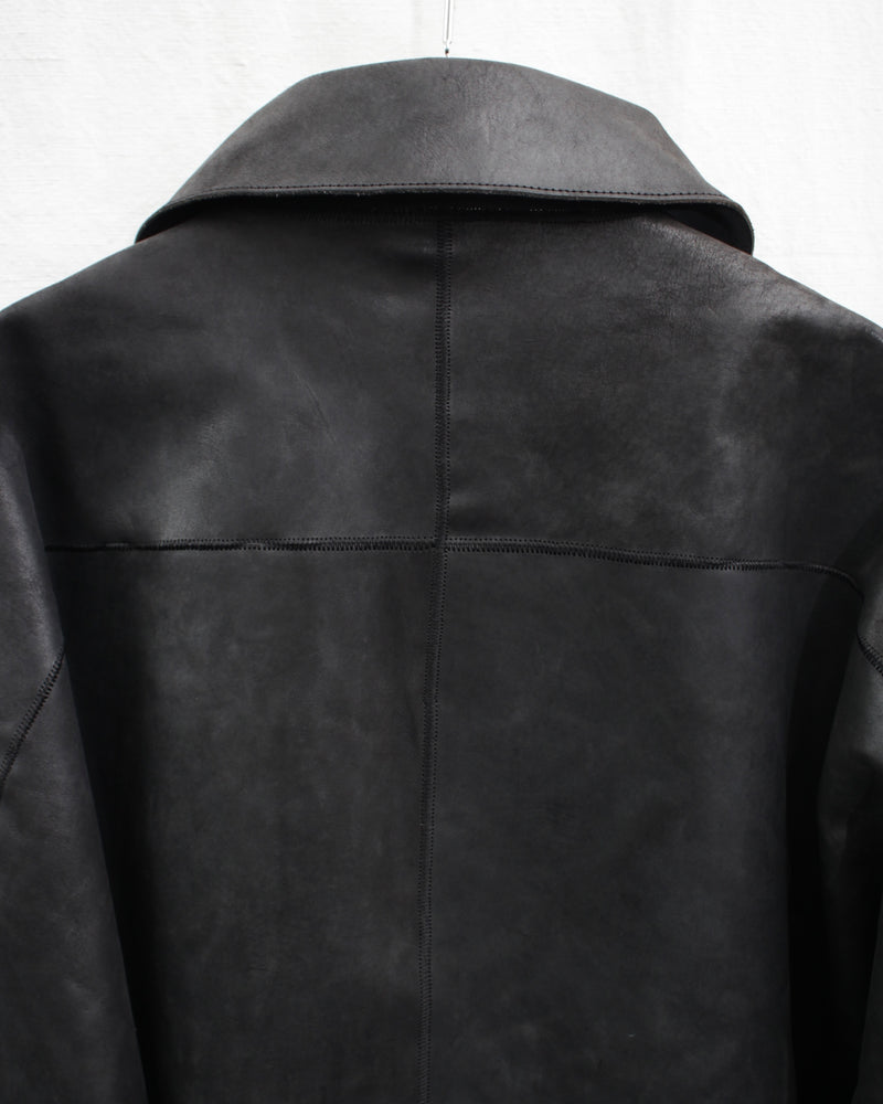 << Re: >> ASSEMBLED LEATHER JACKET (OA-AW20-LEATHER-101-01) Black