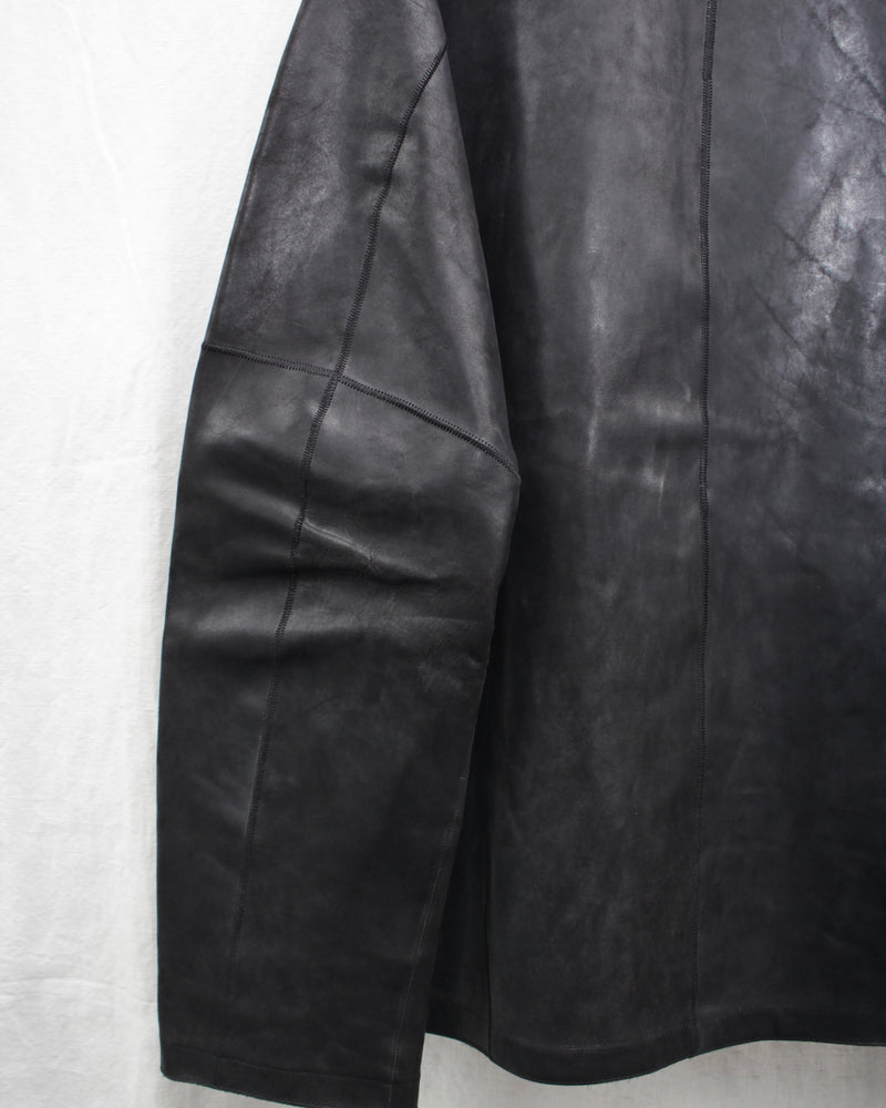 << Re: >> ASSEMBLED LEATHER JACKET (OA-AW20-LEATHER-101-01) Black