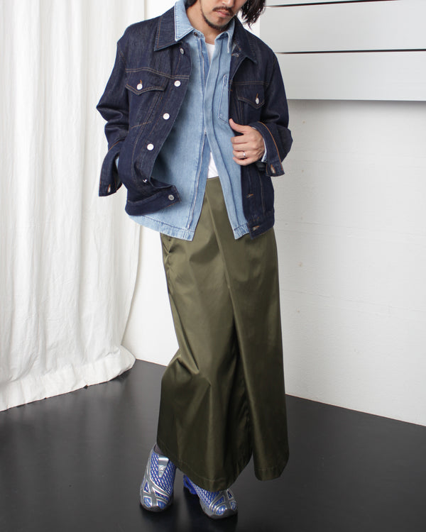 GABRIELA COLL GARMENTS / NO.316 TECHNICAL CROSSED SKIRT - Green (S17-316)