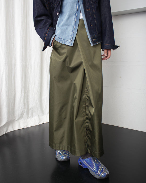 GABRIELA COLL GARMENTS / NO.316 TECHNICAL CROSSED SKIRT - Green (S17-316)