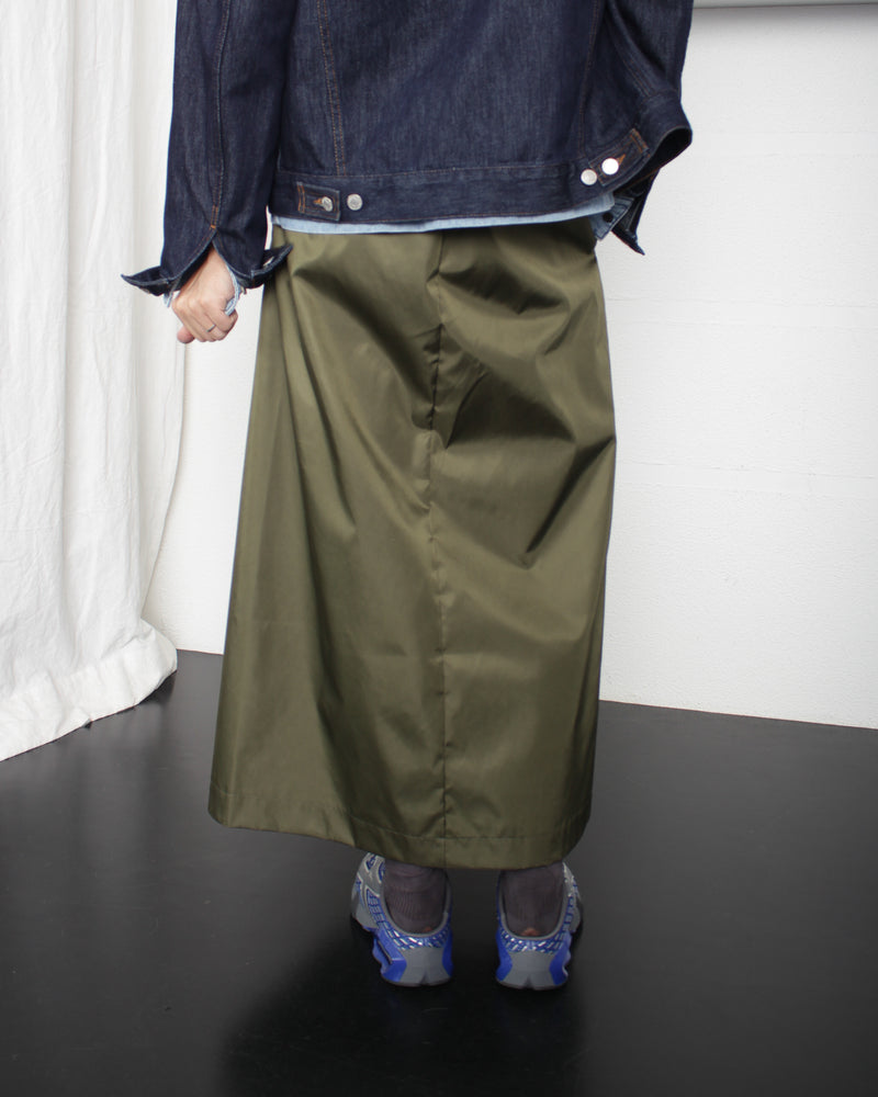 GABRIELA COLL GARMENTS / NO.316 TECHNICAL CROSSED SKIRT - Green (S17-316)