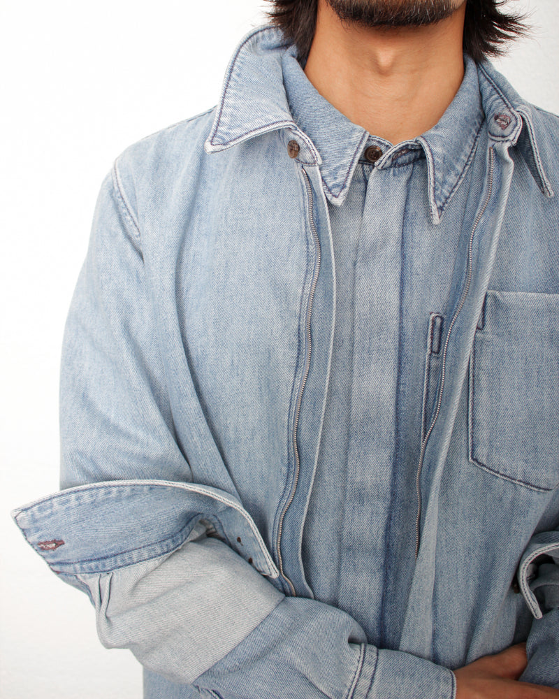 DRIES VAN NOTEN / CORRANS DEN 2381 M.W.SHIRT - Light Blue (252-020725-2381)