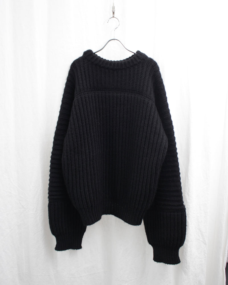 << Re: >> LINED RIB KNIT (OA-AW20-KNT-102-01) Black