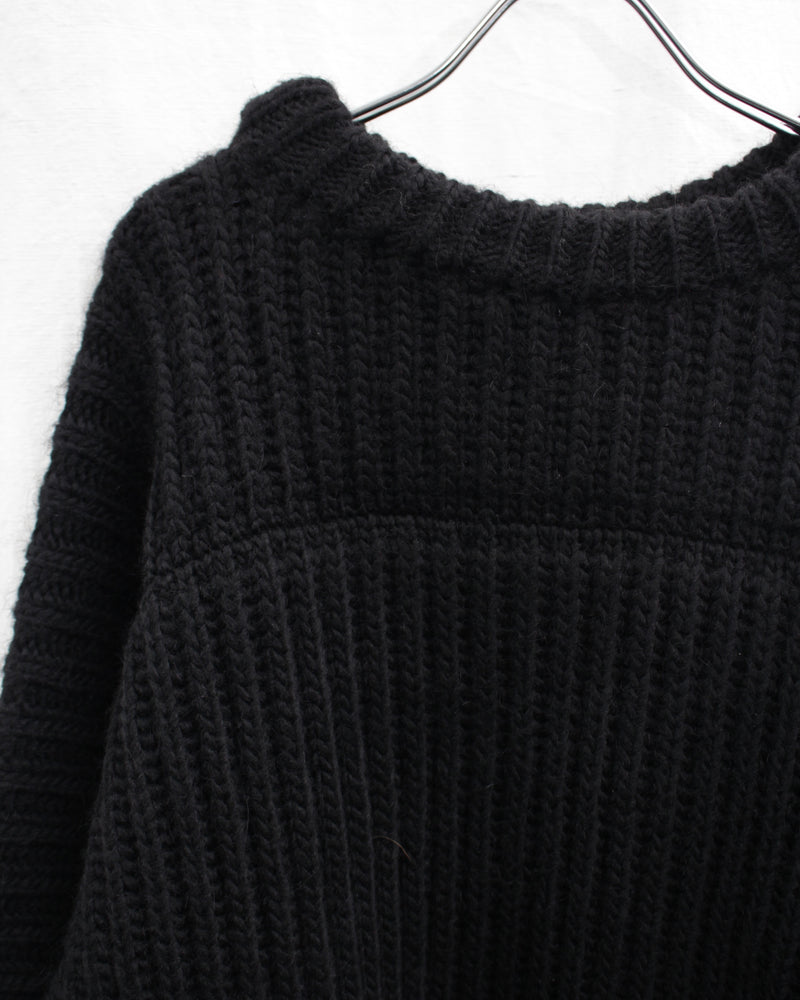 << Re: >> LINED RIB KNIT (OA-AW20-KNT-102-01) Black