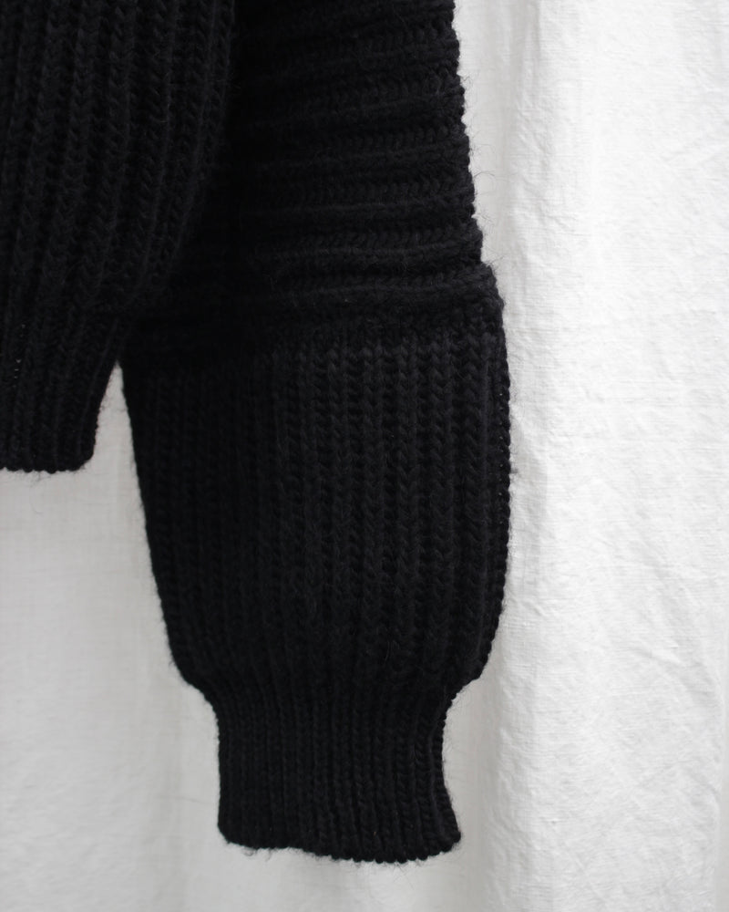 << Re: >> LINED RIB KNIT (OA-AW20-KNT-102-01) Black