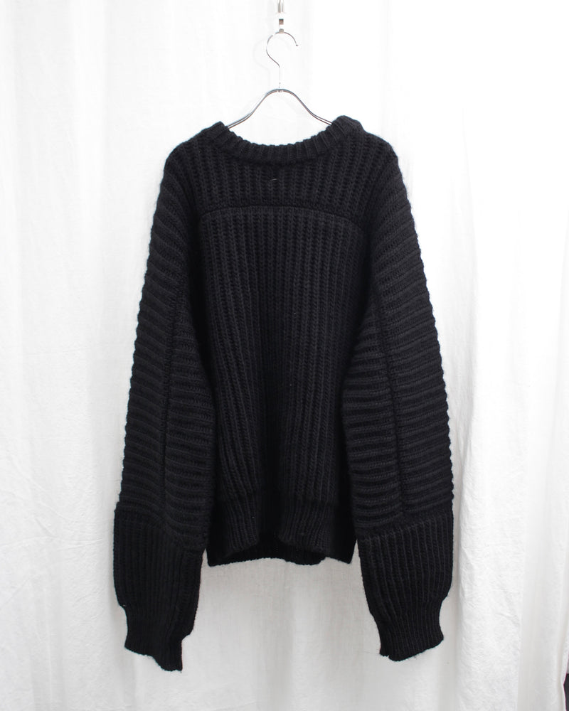 << Re: >> LINED RIB KNIT (OA-AW20-KNT-102-01) Black