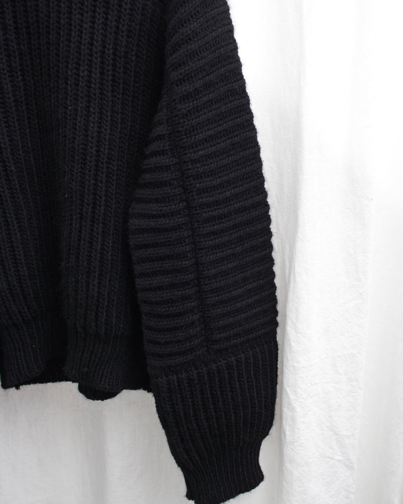 << Re: >> LINED RIB KNIT (OA-AW20-KNT-102-01) Black