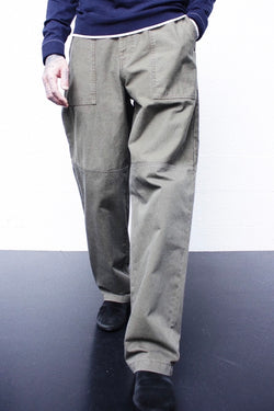WALES BONNER / BRIXTON TROUSER (US26TR04-CO01) Olive – Mukta / Sal