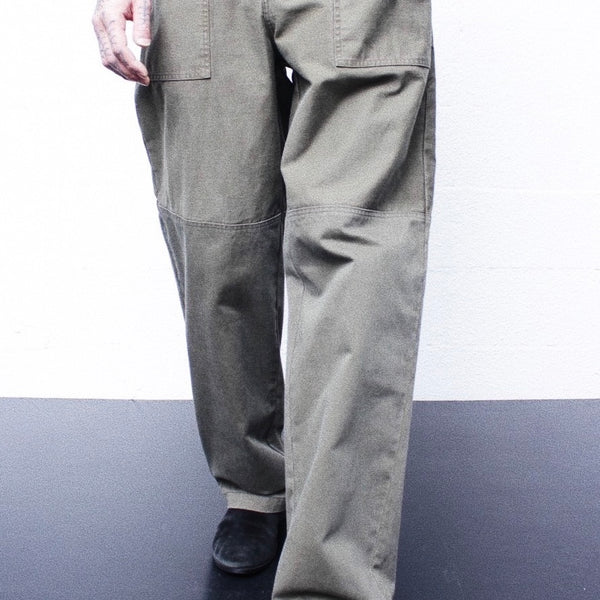 WALES BONNER / BRIXTON TROUSER (US26TR04-CO01) Olive – Mukta / Sal