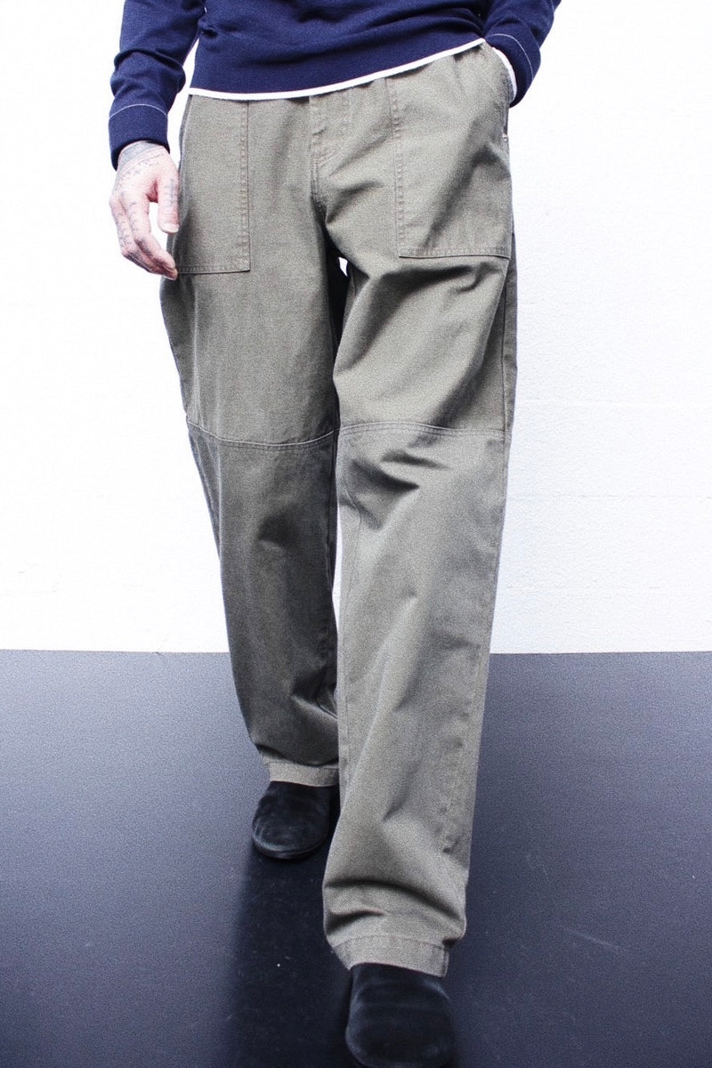 WALES BONNER / BRIXTON TROUSER (US26TR04-CO01) Olive – Mukta / Sal