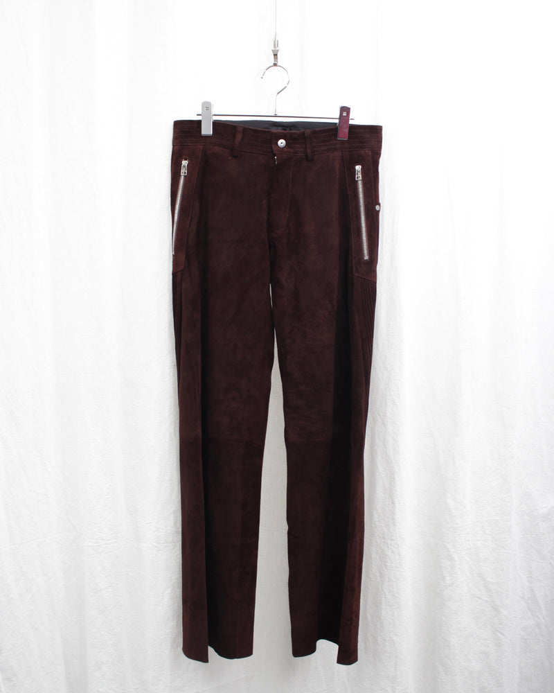 << Re: >> BIKER TROUSERS (OA-AW23-TRS-104-03) Brown