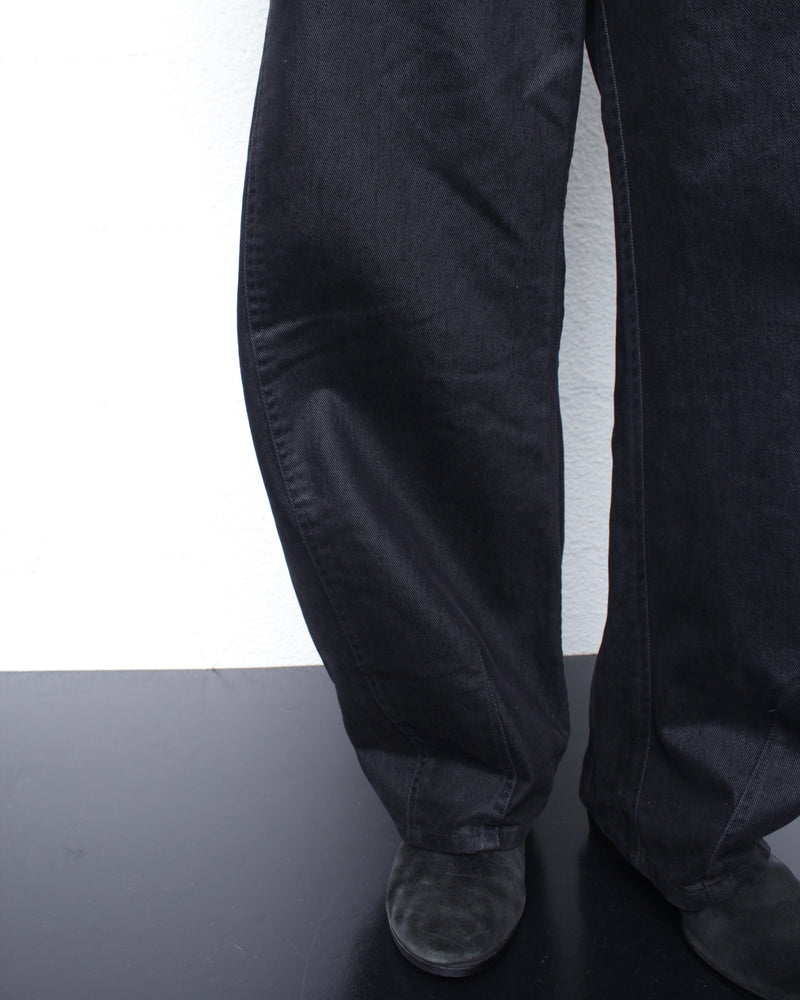 OMAR AFRIDI / WASHED PINA TROUSERS - Black (OA-AW25-TRS-103-01)