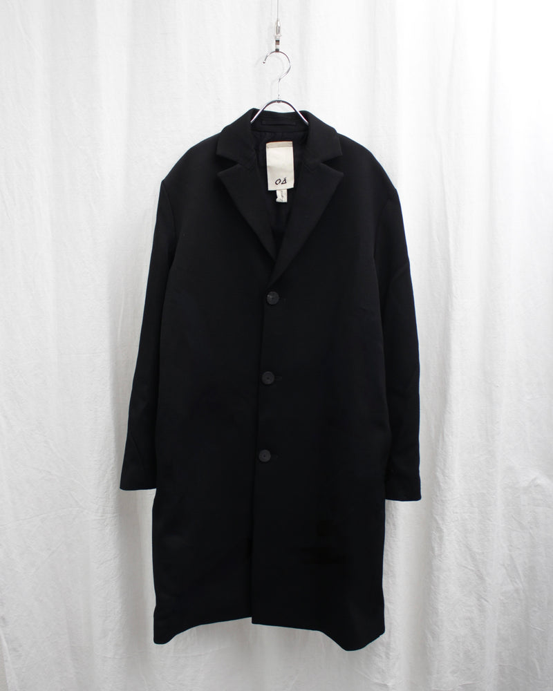 << Re: >> TWISTED SLEEVE CHESTER COAT (OA-AW20-CT-103-01) Black