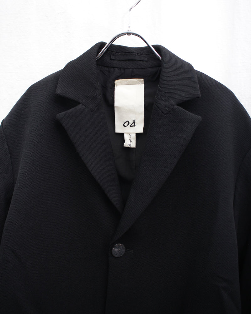 << Re: >> TWISTED SLEEVE CHESTER COAT (OA-AW20-CT-103-01) Black