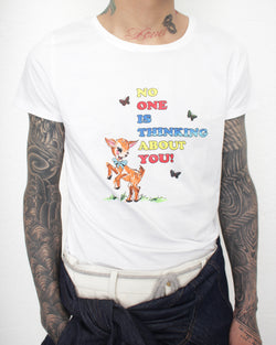 IDEA / NADIA LEE COHEN NO ONE IS THINKING ABOUT YOU T-SHIRT - White (IDEA_TEE09)
