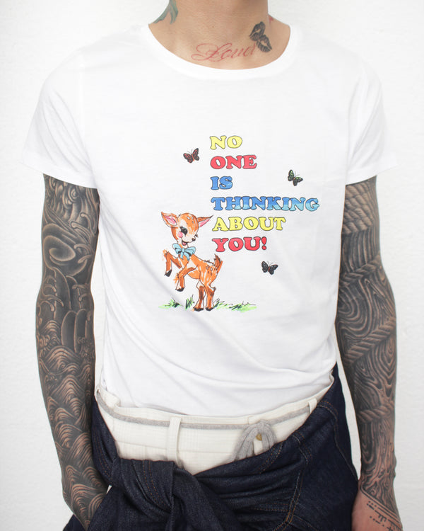 IDEA / NADIA LEE COHEN NO ONE IS THINKING ABOUT YOU T-SHIRT - White (IDEA_TEE09)