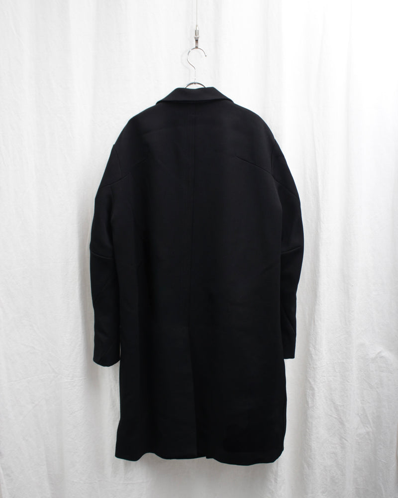 << Re: >> TWISTED SLEEVE CHESTER COAT (OA-AW20-CT-103-01) Black