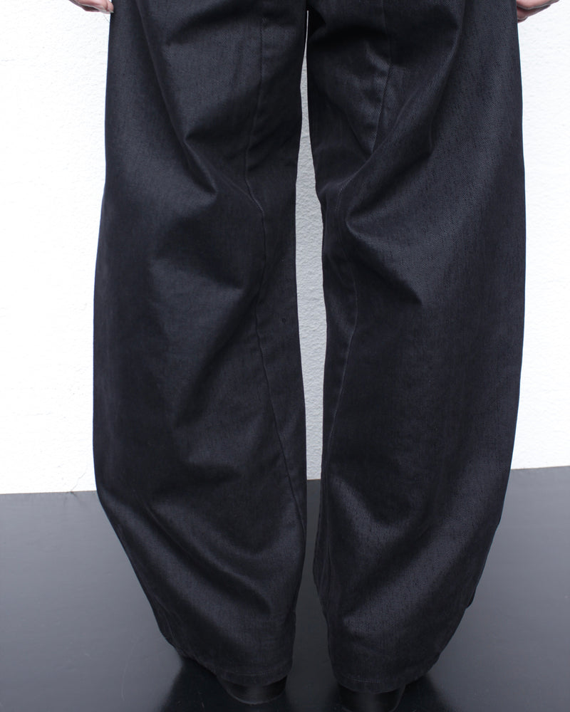 OMAR AFRIDI / WASHED PINA TROUSERS - Black (OA-AW25-TRS-103-01)