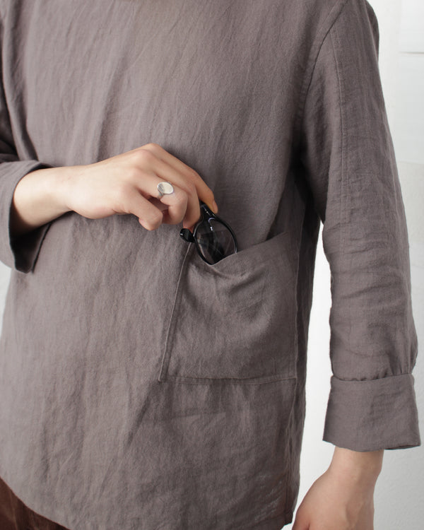 WILLIAM OWESON FÖRLAG / "ATELIER L/S P" TUNIC - Dusty Grey (S3-TU1-8F-4500)
