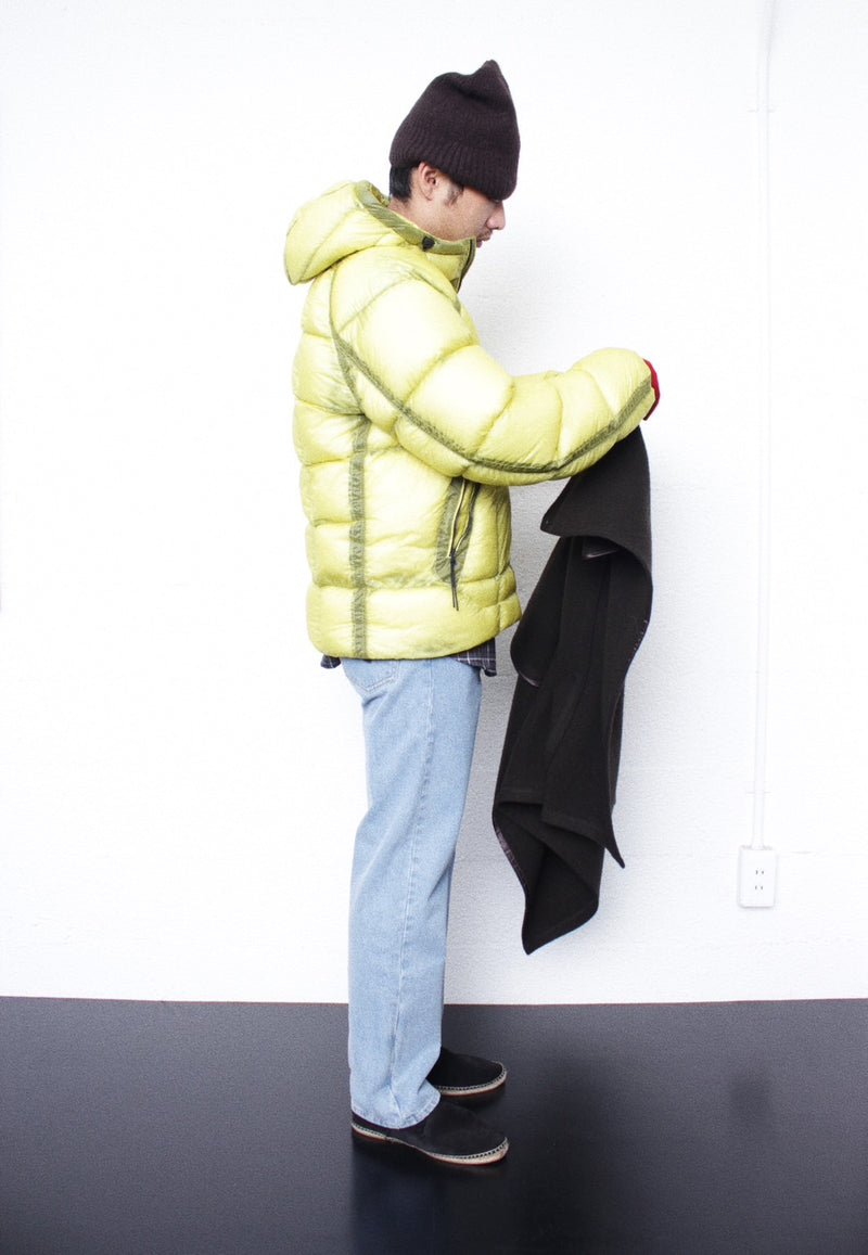 C.P. COMPANY / D.D. SHELL HOODED JACKET - Green Sheen (19CMOW702A)