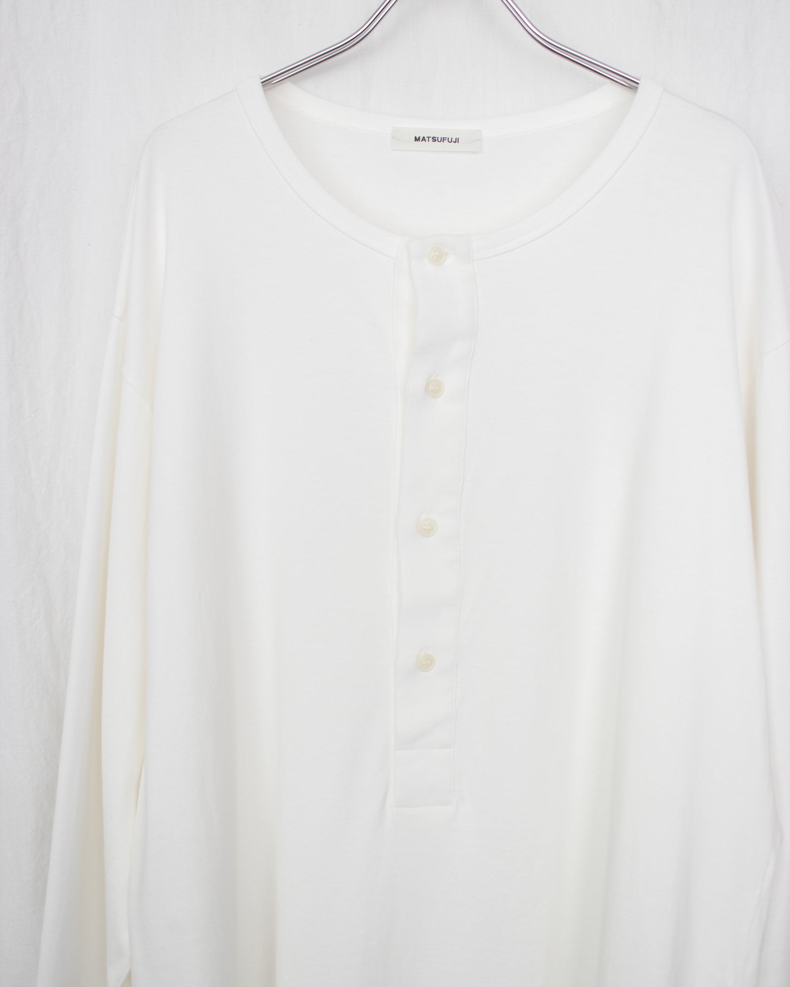 MATSUFUJI マツフジ HENLEY NECK LONG SLEEVE SHIRT (M241-0703
