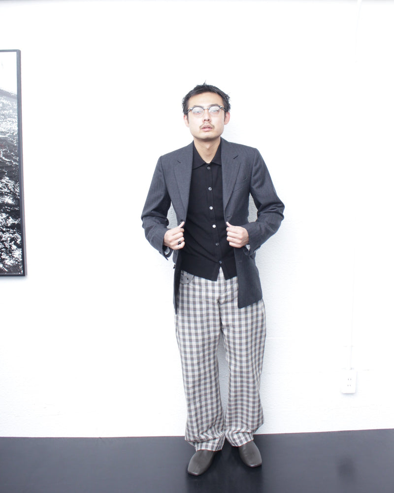 KIKO KOSTADINOV / FITZ TROUSER - Oyster Check/Taupe (KKAW25T02-6)