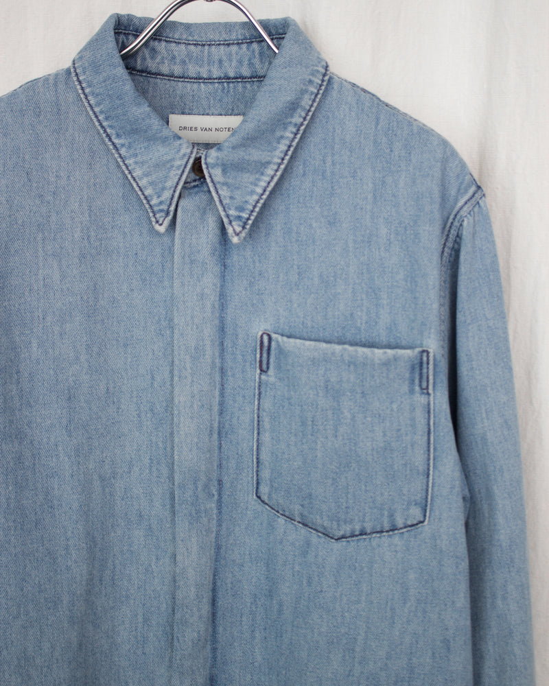 DRIES VAN NOTEN / CORRANS DEN 2381 M.W.SHIRT - Light Blue (252-020725-2381)