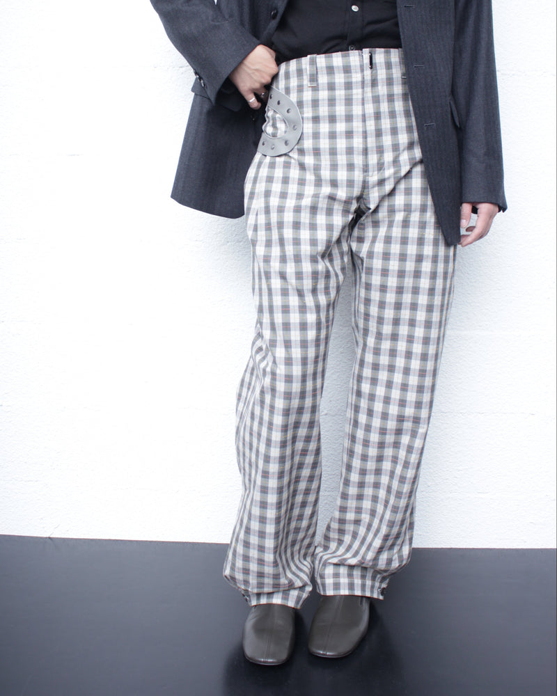KIKO KOSTADINOV / FITZ TROUSER - Oyster Check/Taupe (KKAW25T02-6)