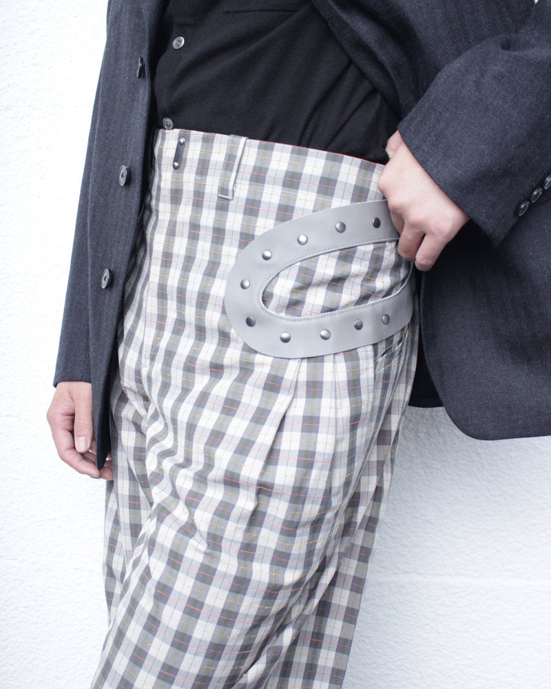 KIKO KOSTADINOV / FITZ TROUSER - Oyster Check/Taupe (KKAW25T02-6)