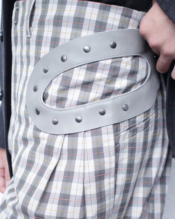 KIKO KOSTADINOV / FITZ TROUSER - Oyster Check/Taupe (KKAW25T02-6)