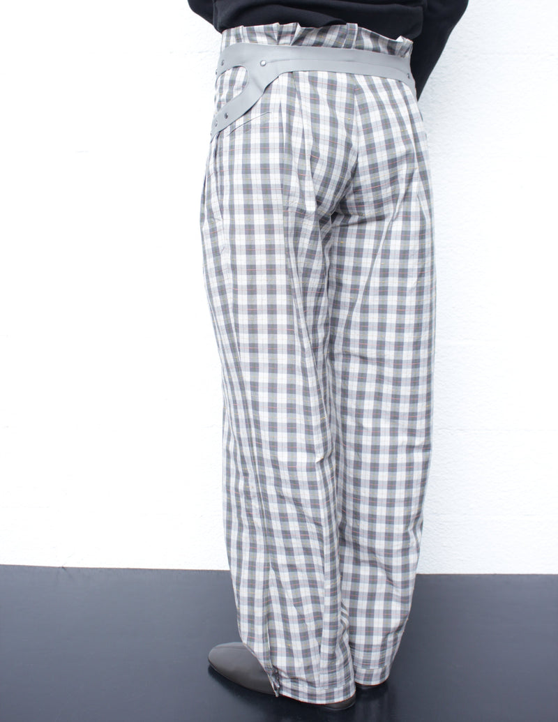 KIKO KOSTADINOV / FITZ TROUSER - Oyster Check/Taupe (KKAW25T02-6)