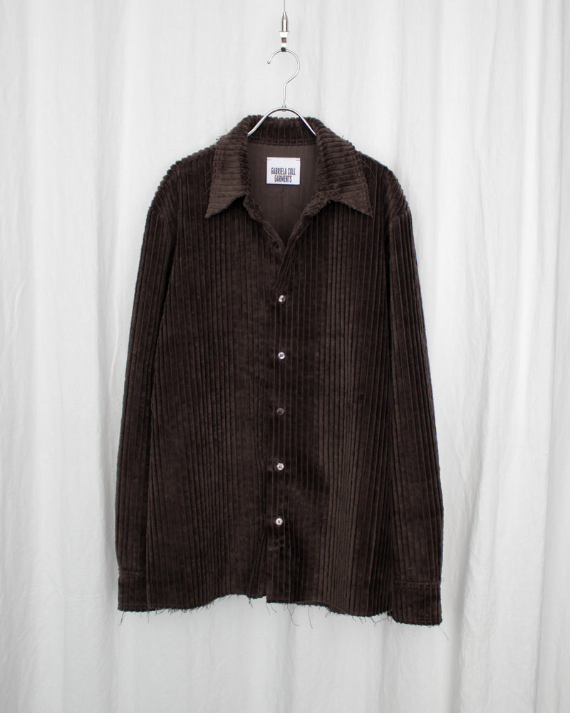 GABRIELA COLL GARMENTS / NO.197 CORDUROY SHIRT - Brown (S12-197)